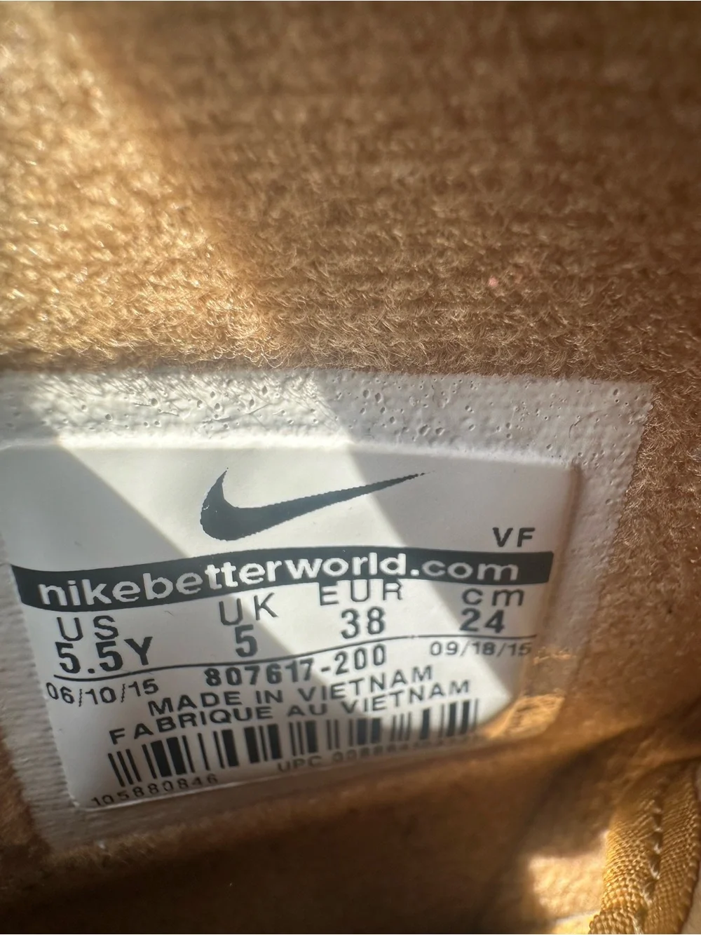 Nike Air Force 1 Wheat High-Top